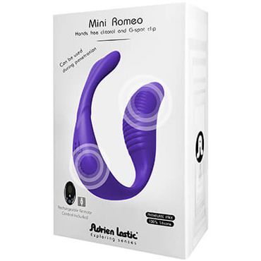 Adrien Lastic Mini Romeo, фиолетовый Вибратор для стимуляции точки G и клитора с пультом управления LRS