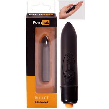 Pornhub Bullet Vibrator, черная Вибропуля с узким кончиком