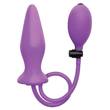 Ouch! Inflatable Silicone Plug, фиолетовая Расширяющаяся анальная пробка