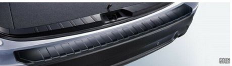 Накладка на задний бампер (черная) для Subaru Forester 2018 - 2019