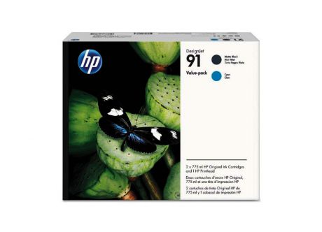 Печатающая головка и 2 картриджа для HP Designjet Z6100, Matte Black/Cyan (P2V35A)