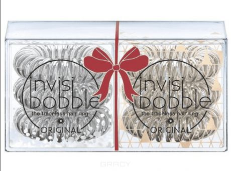 Invisibobble, Набор резинок для волос ORIGINAL Holiday Duo Pack серебряный/бронзовый, 2х3 шт