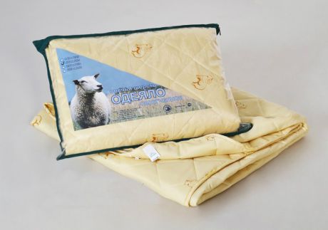 Одеяло облегченное "Весенний день" (овечья шерсть, полиэстер) (1,5 спальный (140*205))