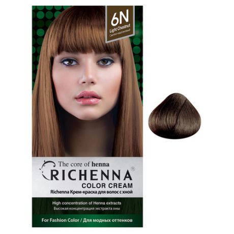 Richenna Крем-краска для волос с хной Natural Black