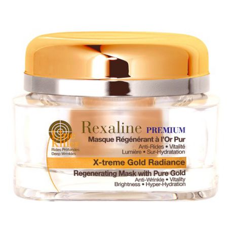 Rexaline Line Killer Premium Восстанавливающая омолаживающая маска для лица с частицами золота
