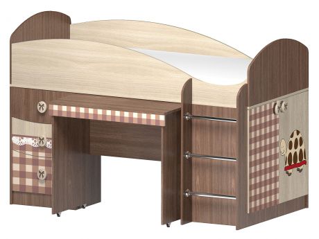 Кровать с выкатным столом Лиса (90х200)