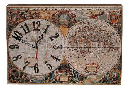 Настенные часы Акита (42.5х30 см) Карта 3042