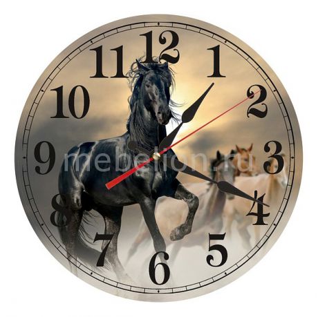 Настенные часы Акита (30 см) Конь AC21