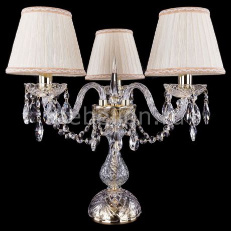 Настольная лампа декоративная Bohemia Ivele Crystal 1406L/3/141-39/G/SH33A-160