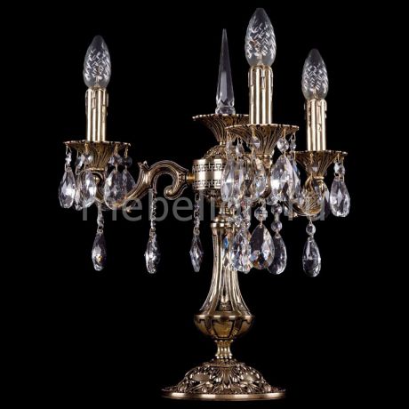 Настольная лампа декоративная Bohemia Ivele Crystal 1702L/3/CK125IV-45/A/GB