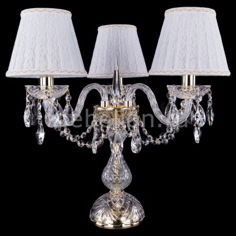 Настольная лампа декоративная Bohemia Ivele Crystal 1406L/3/141-39/G/SH13A-160