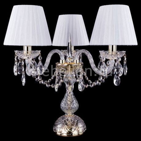 Настольная лампа декоративная Bohemia Ivele Crystal 1406L/3/141-39/G/SH2-160