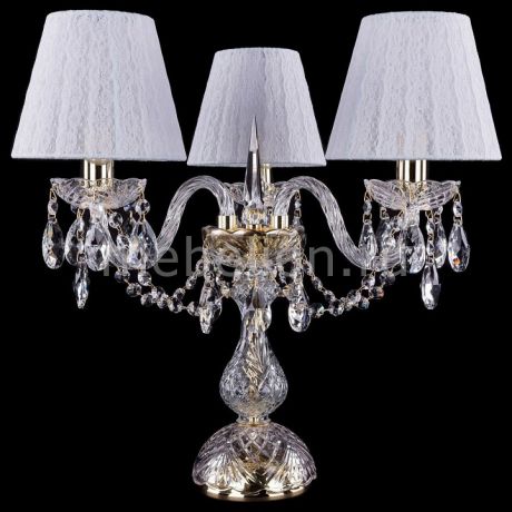 Настольная лампа декоративная Bohemia Ivele Crystal 1406L/3/141-39/G/SH13-160
