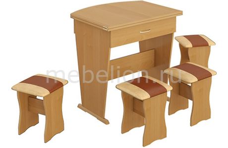 Набор кухонный Мебель Трия тип 2 ольха/бук/коричневый