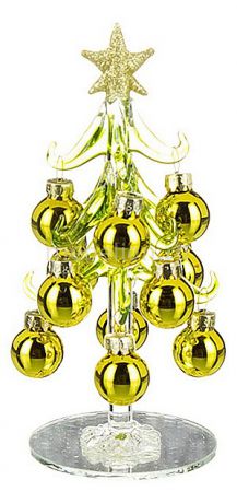 Ель новогодняя с елочными шарами АРТИ-М (15 см) ART 594-002