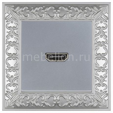 Розетка HDMI Werkel Antik (Серебряный) WL06-04-01+WL06-60-11