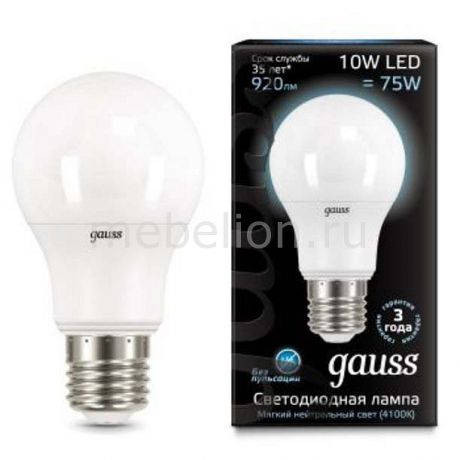 Лампа светодиодная Gauss E27 10Вт 150-265В 4100K 102502210
