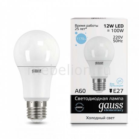 Лампа светодиодная Gauss E27 12Вт 180-240В 6500K 23232