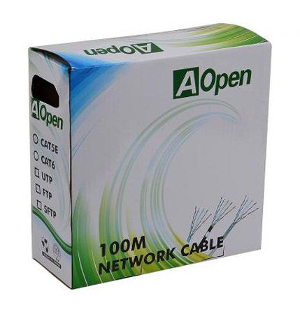 Сетевой кабель бухта 100м FTP 5e Aopen ANC5241 4 пары, одножильный 24AWG/0.51мм