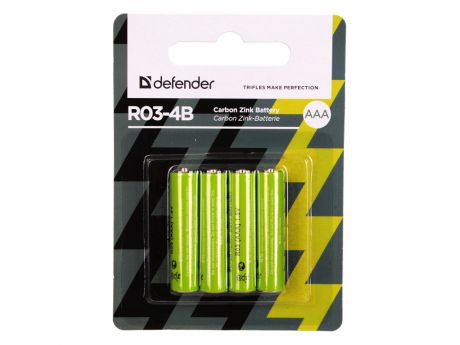 Батарейки Defender R03-4B 4 шт 56102