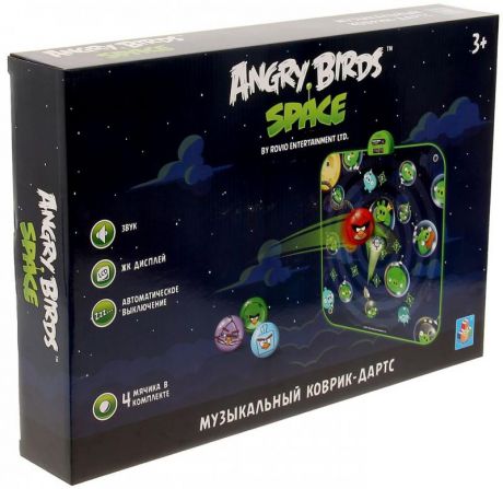 Музыкальный коврик-игра дартс Angry Birds спейс