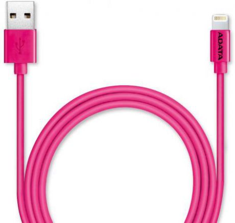 Кабель A-Data Lightning-USB для iPhone iPad iPod 1м розовый AMFIPL-100CM-CPK