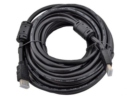 Кабель HDMI 10м VCOM Telecom v1.4b W/Ethernet/3D CG511D-10M 2 фильтра с позолоченными контактами