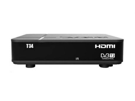 Тюнер цифровой DVB-T2 Сигнал T34 черный