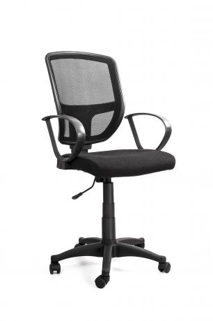 Кресло Recardo Practic (чёрное, ткань, сетчатая спинка)