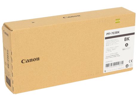 Картридж Canon PFI-703 BK для плоттера iPF815/825. Чёрный. 700 мл.