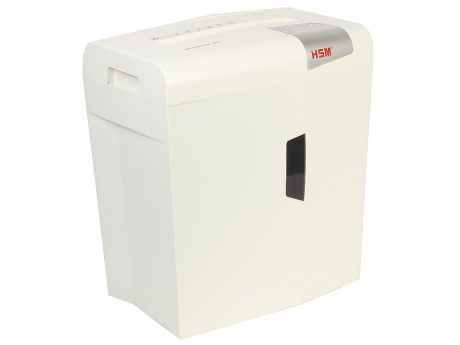 Шредер HSM Shredstar X5-4.5x30 White (DIN P-4 O-1 T-2 E-2 F-1) фрагм.4,5х30мм,6 листов,18 литров,Уничт.скобы,скрепки,пл.карты,CD