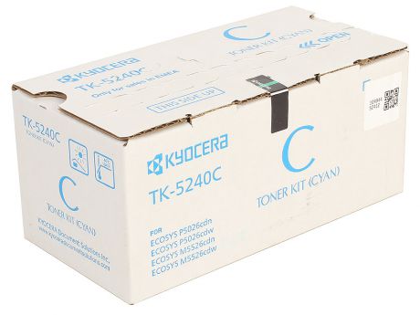 Тонер Kyocera TK-5240C для Kyocera ECOSYS M5521cdn/cdw, M5526cdn/cdw, P5021cdn/cdw, P5026cdn/cdw. Голубой. 3000 страниц.