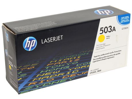 Картридж HP Q7582A для принтеров HP Color LaserJet 3800. Желтый. 6000 страниц.