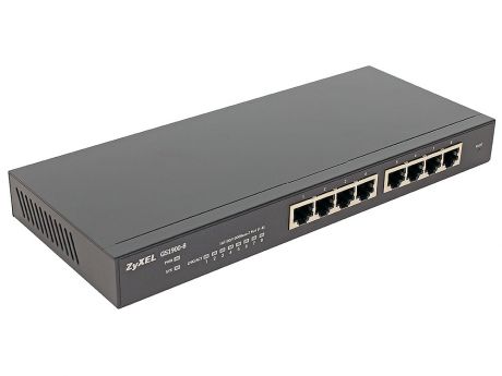 Коммутатор ZyXEL GS1900-8 Интеллектуальный коммутатор Gigabit Ethernet с 8 разъемами RJ-45