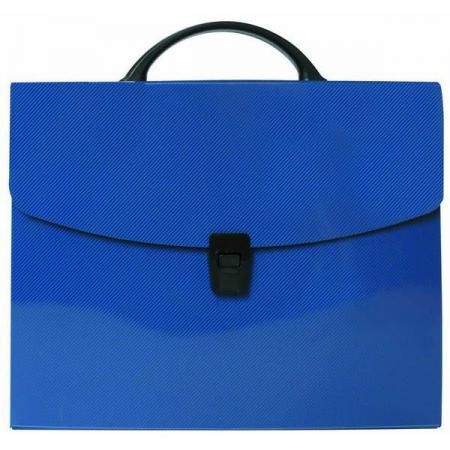 Папка-портфель без отделений, А4, синяя