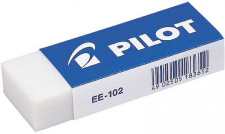 Ластик Pilot EE-102, виниловый, разм. 60х20х12 мм, белый, 20 шт/уп., цена за 1 шт.