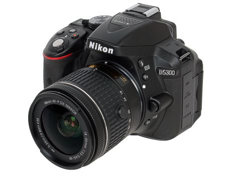 Фотоаппарат Nikon D5300 Black KIT (DX 18-55 VR AF-P 24.1Mp, 3" WiFi, GPS)