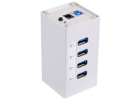 Концентратор USB Orico A3H4 (серебристый) USB 3.0 x 4