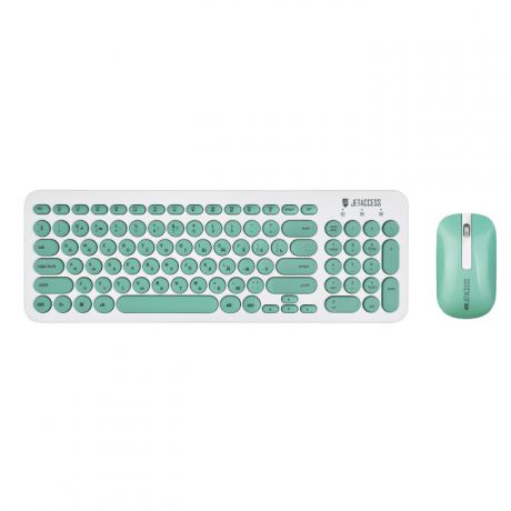 Беспроводная клавиатура Jet.A SlimLine KM30 W White Mint USB 96 клавиш + 12
