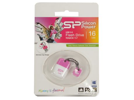 USB флешка Silicon Power Touch T07 16GB Pink (SP016GBUF2T07V1P) USB 2.0