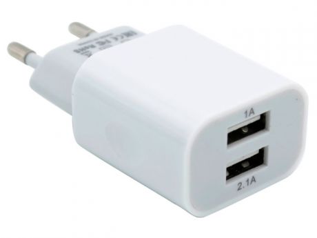 Сетевое зарядное устройство BoraSCO 2 USB, 2,1A + Дата-кабель 30pin, 1м (белый)
