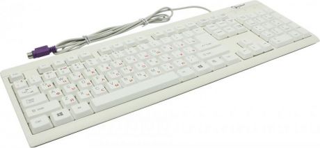 Клавиатура Gembird KB-8300-R White PS/2 проводная, 104 клавиши