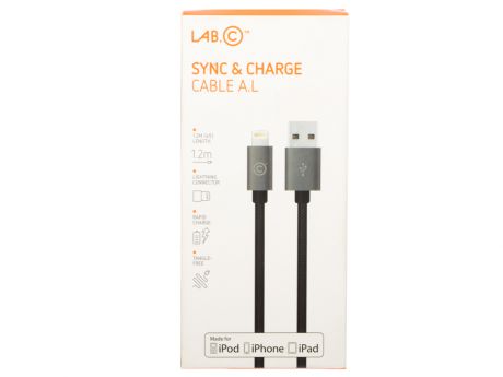 Кабель LAB.C. USB-Lightning 1.2м серый LABC-505-GY_N