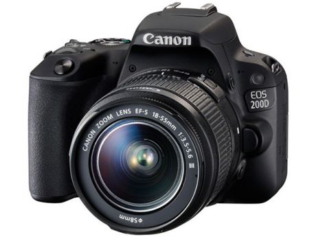 Фотоаппарат Canon EOS 200D KIT Black <зеркальный, 18Mp, EF18-55 IS STM, 3", SDHC>