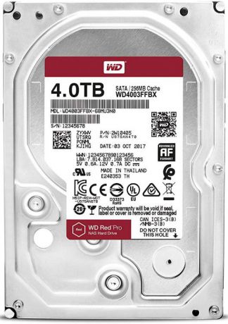 Жесткий диск WD Red Pro WD4003FFBX 4TB SATA III/3.5"/7200 rpm/256MB
