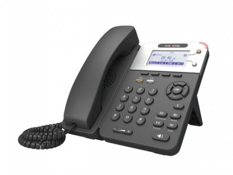 SIP-телефон Escene ES280-V4 с б/п 2 SIP аккаунта, 132x64 LCD-дисплей, XML/LDAP, регулируемая подставка, крепление на стену, разъемы для гарнитуры (RJ
