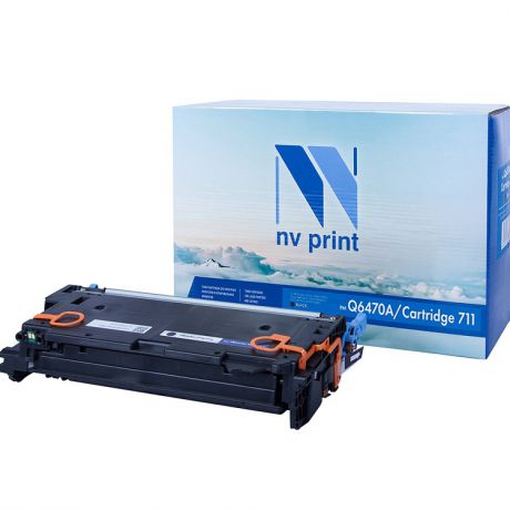 Картридж NV-Print HP Q6470A/Canon 711 черный (black) 6000 стр. для HP LaserJet Color 3505/3600/3800 / Canon LBP-5300/5360 / MF-9130/9170/9220Cdn/9280Cdn