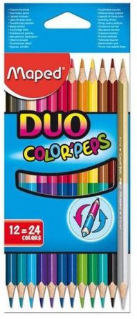 Набор цветных карандашей Maped Color Peps 12 шт 17.5 см двухсторонние 829600