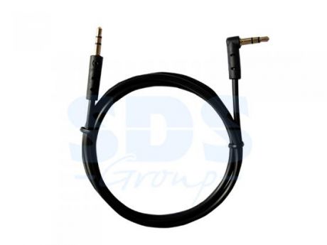 Аудио кабель 3,5 мм штекер-штекер угловой 1М черный REXANT