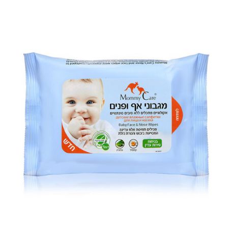 Натуральные детские влажные салфетки для лица и носиков 24 шт (Mommy Care, Лето и зима)